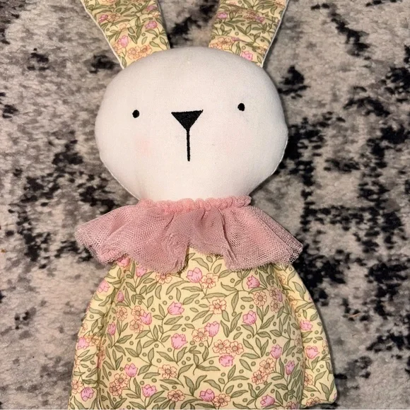 Zoya’s Love Floral Pink Bunny Plush Toy Hypoallergenic and Washable - Picture 5 of 5